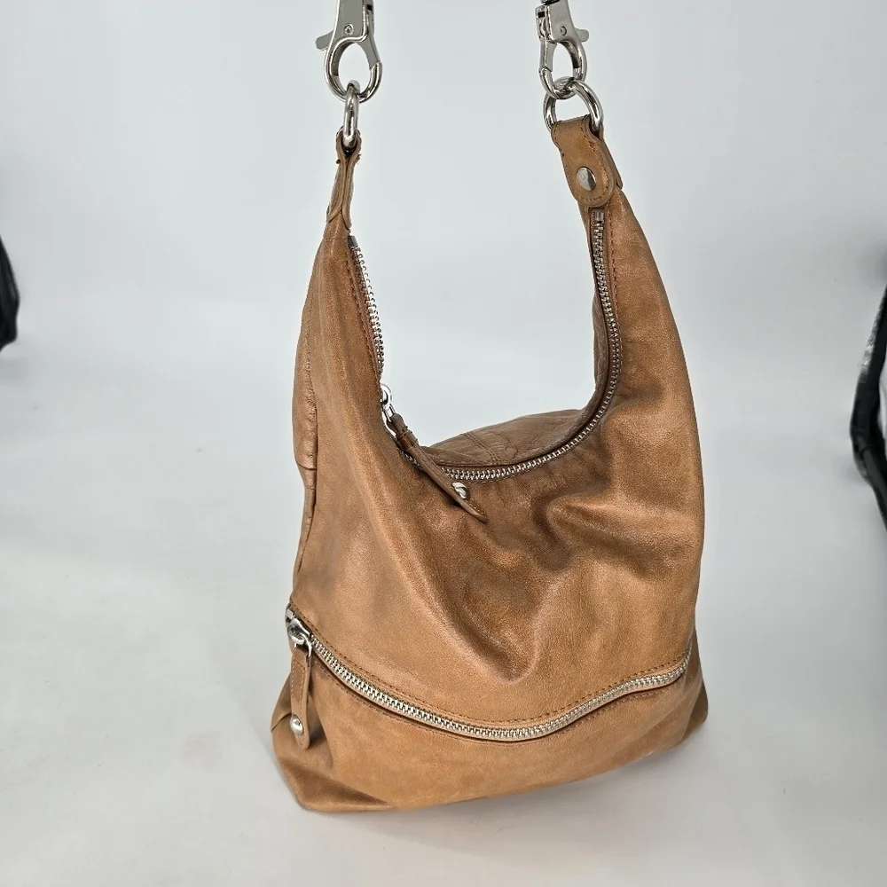 Hobo leather slouchy saddle shoulder bag boho